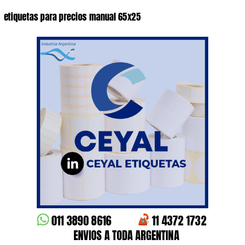 etiquetas para precios manual 65x25
