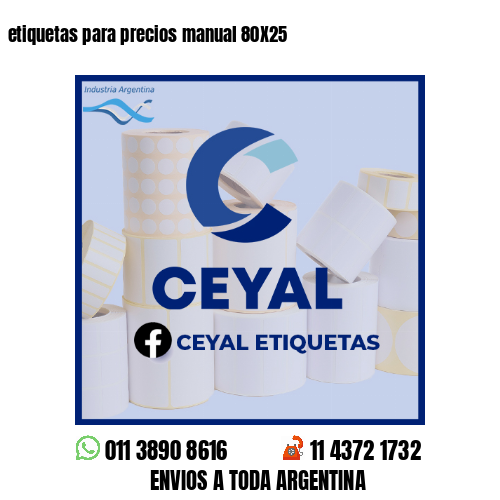etiquetas para precios manual 80X25