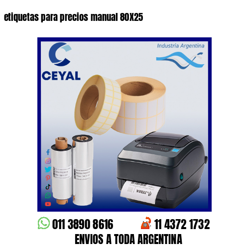 etiquetas para precios manual 80X25