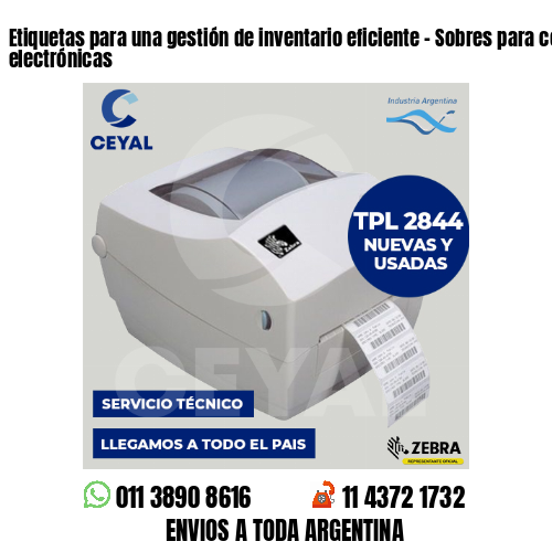 Etiquetas para una gestión de inventario eficiente – Sobres para compras electrónicas