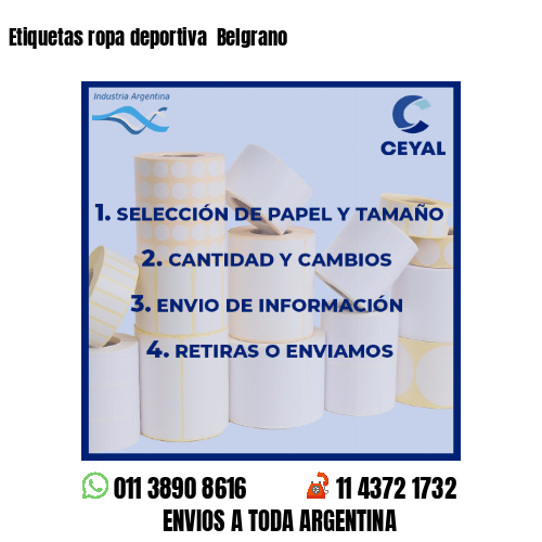 Etiquetas ropa deportiva  Belgrano