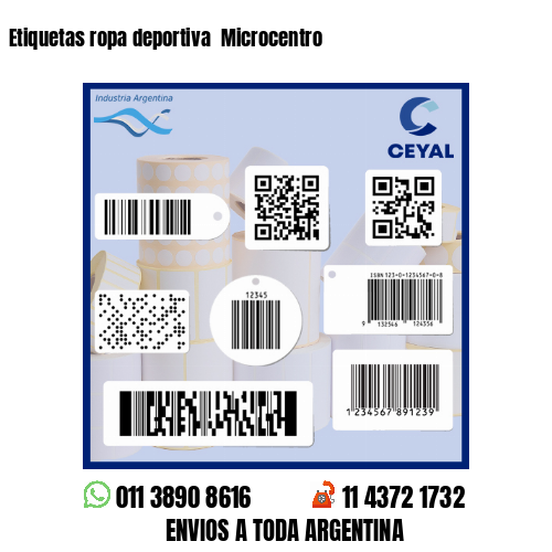 Etiquetas ropa deportiva  Microcentro