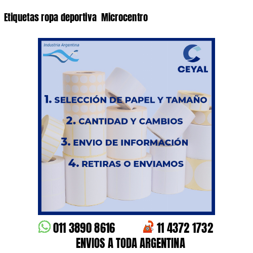 Etiquetas ropa deportiva  Microcentro