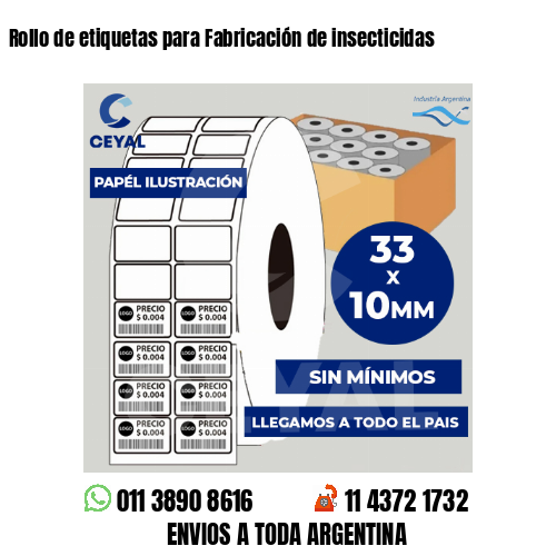 Rollo de etiquetas para Fabricación de insecticidas