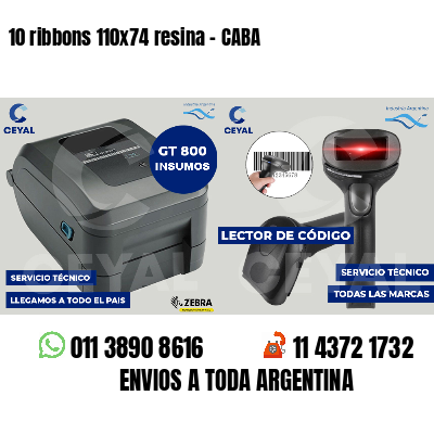 10 ribbons 110x74 resina - CABA