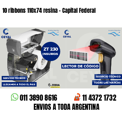 10 ribbons 110x74 resina - Capital Federal