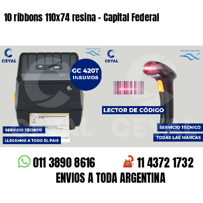10 ribbons 110x74 resina - Capital Federal