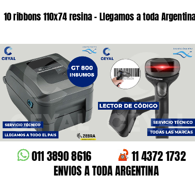 10 ribbons 110x74 resina - Llegamos a toda Argentina