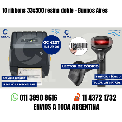 10 ribbons 33x500 resina doble - Buenos Aires