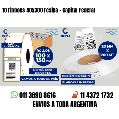 10 ribbons 40x300 resina - Capital Federal