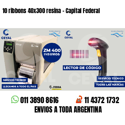 10 ribbons 40x300 resina - Capital Federal