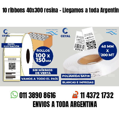 10 ribbons 40x300 resina - Llegamos a toda Argentina