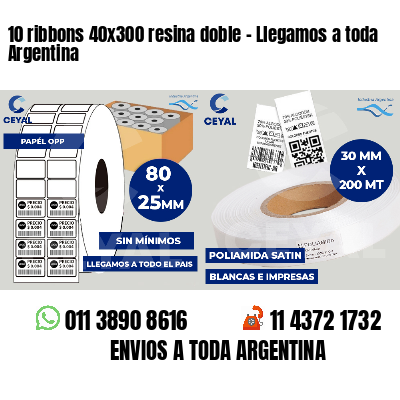 10 ribbons 40x300 resina doble - Llegamos a toda Argentina