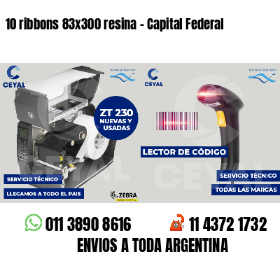 10 ribbons 83x300 resina - Capital Federal