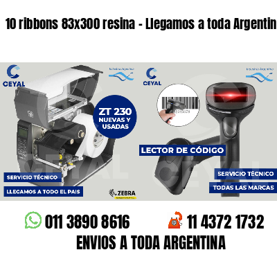 10 ribbons 83x300 resina - Llegamos a toda Argentina