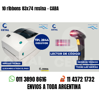 10 ribbons 83x74 resina - CABA