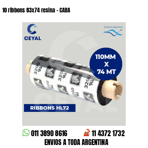 10 ribbons 83×74 resina – CABA