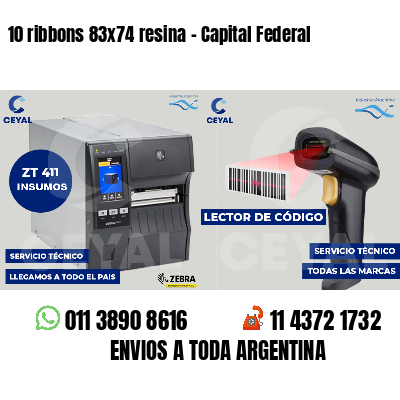 10 ribbons 83x74 resina - Capital Federal