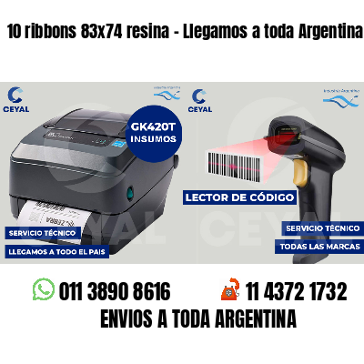 10 ribbons 83x74 resina - Llegamos a toda Argentina
