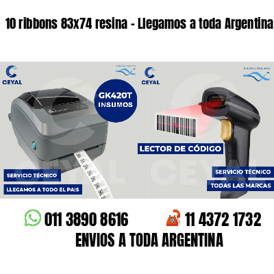 10 ribbons 83x74 resina - Llegamos a toda Argentina