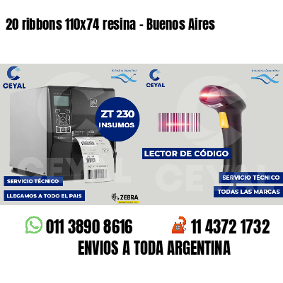 20 ribbons 110x74 resina - Buenos Aires