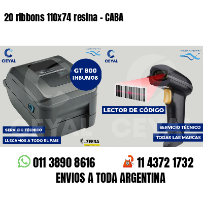 20 ribbons 110x74 resina - CABA