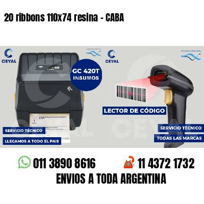 20 ribbons 110x74 resina - CABA