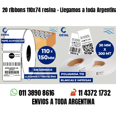 20 ribbons 110x74 resina - Llegamos a toda Argentina