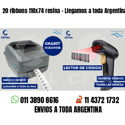 20 ribbons 110x74 resina - Llegamos a toda Argentina