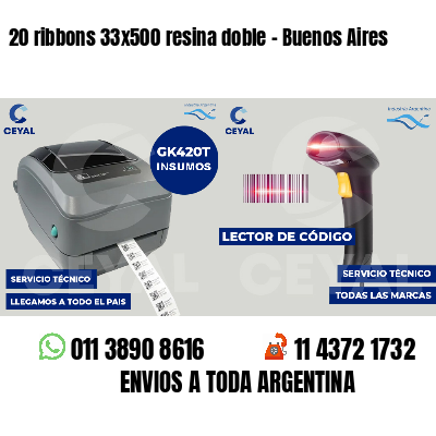 20 ribbons 33x500 resina doble - Buenos Aires