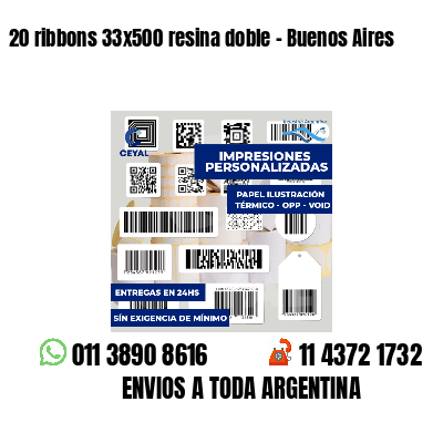 20 ribbons 33x500 resina doble - Buenos Aires