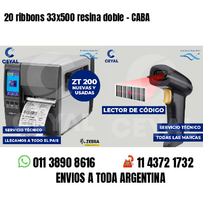20 ribbons 33x500 resina doble - CABA