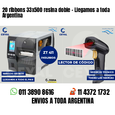 20 ribbons 33x500 resina doble - Llegamos a toda Argentina