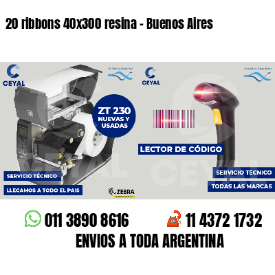 20 ribbons 40x300 resina - Buenos Aires