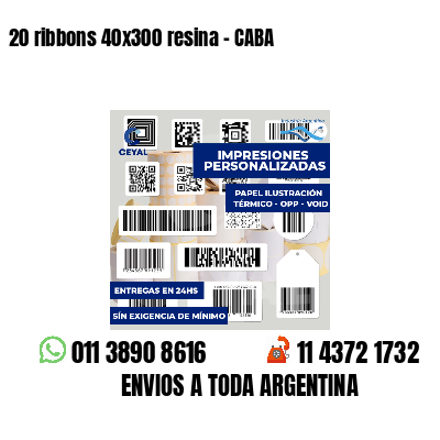 20 ribbons 40x300 resina - CABA