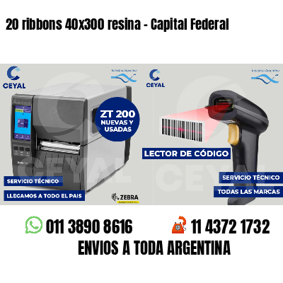 20 ribbons 40x300 resina - Capital Federal