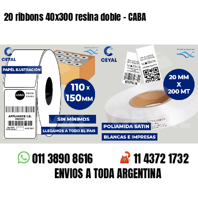 20 ribbons 40x300 resina doble - CABA