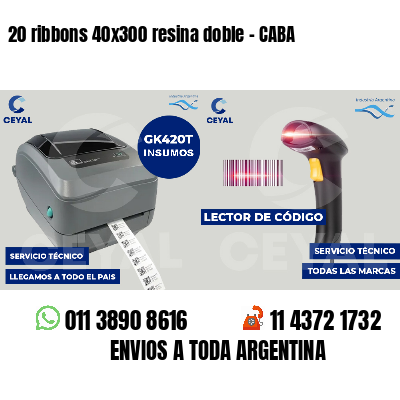20 ribbons 40x300 resina doble - CABA