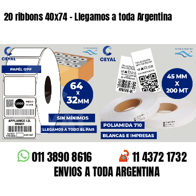 20 ribbons 40x74 - Llegamos a toda Argentina
