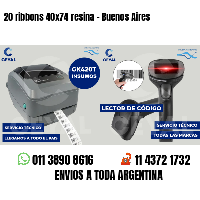 20 ribbons 40x74 resina - Buenos Aires