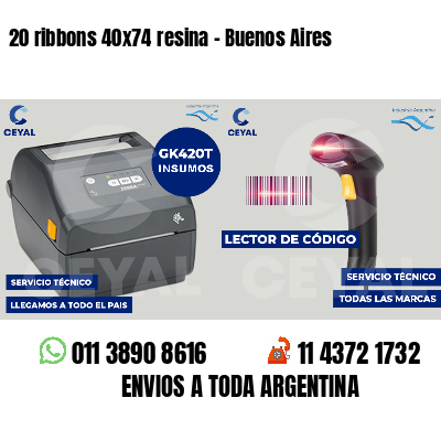 20 ribbons 40x74 resina - Buenos Aires
