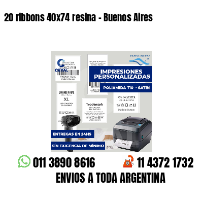 20 ribbons 40x74 resina - Buenos Aires