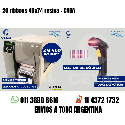 20 ribbons 40x74 resina - CABA