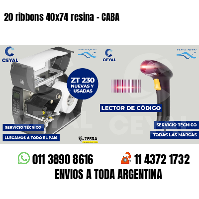 20 ribbons 40x74 resina - CABA