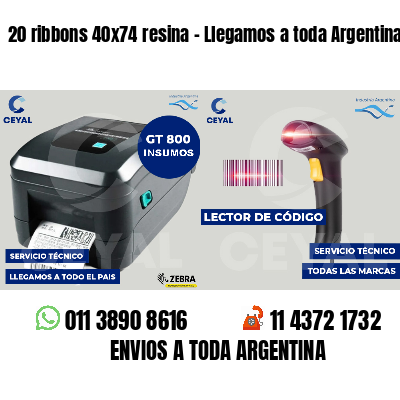 20 ribbons 40x74 resina - Llegamos a toda Argentina