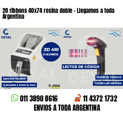 20 ribbons 40x74 resina doble - Llegamos a toda Argentina