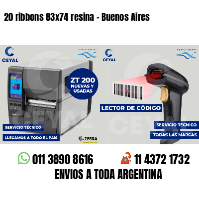 20 ribbons 83x74 resina - Buenos Aires