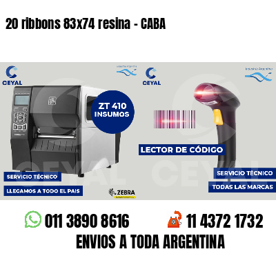 20 ribbons 83x74 resina - CABA