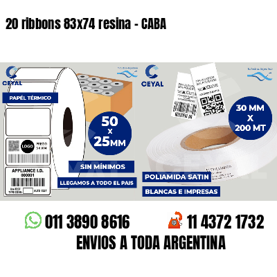 20 ribbons 83x74 resina - CABA