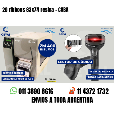 20 ribbons 83x74 resina - CABA